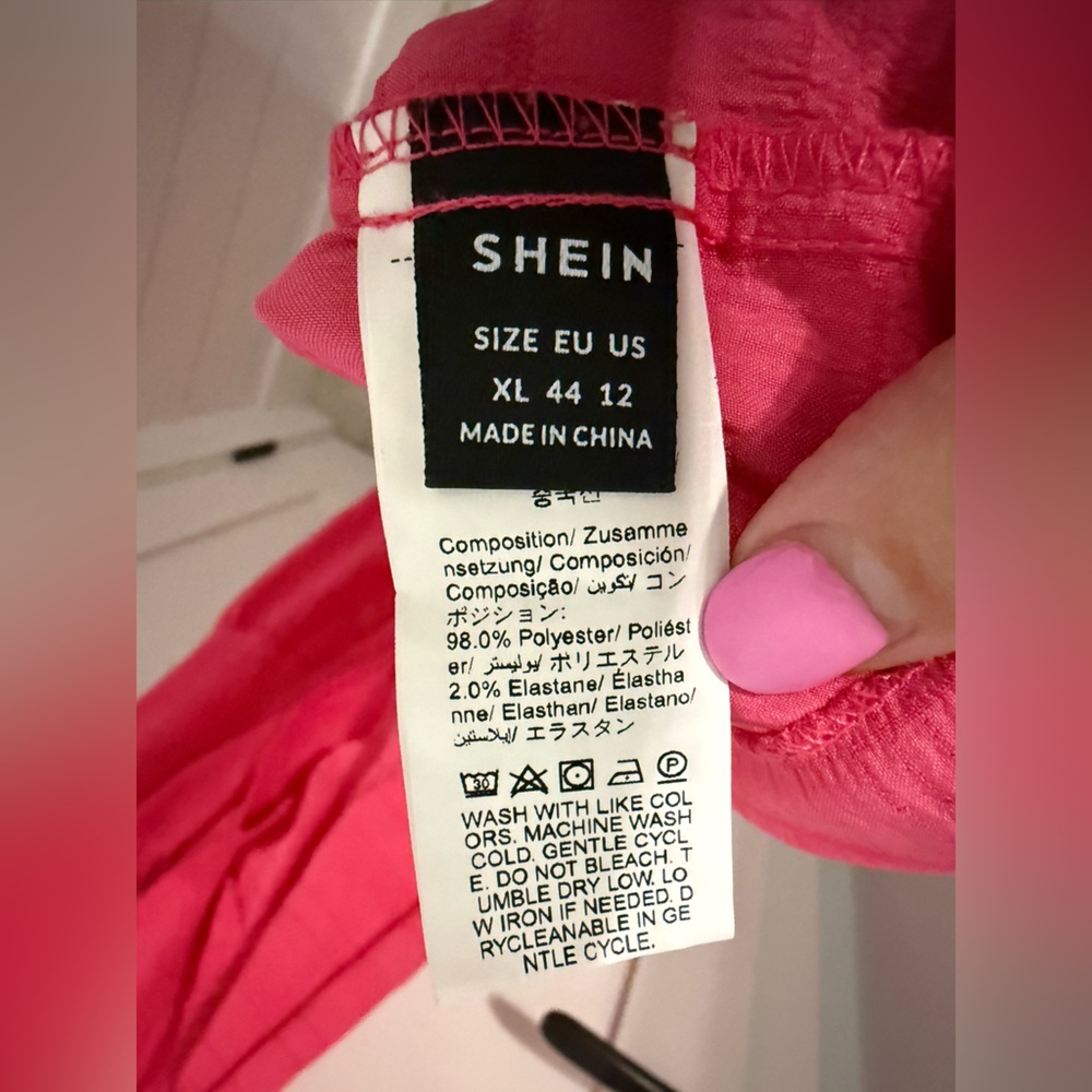 🎉SOLD🎉SHEIN hot pink tie back dress - Picture 6 of 8